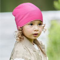 Maximo KIDS Beanie GOTS UV 50 pink/hellgraumeliert 53