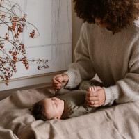 Dirkje Baby Bio-Langarmshirt grüner Löwe