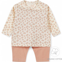 Dirkje Mädchen Set Oberteil und Hose | rosa Blumen