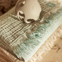 Jollein Leichte Babydecke 75x100cm Hydrophil Fringe Stripe GOTS