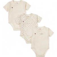 Dirkje Mädchen-Body 3er-Pack off white