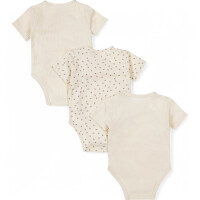 Dirkje Mädchen-Body 3er-Pack off white
