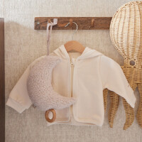 Dirkje Baby-Bio-Jacke off white mit Kapuze