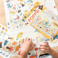 Poppik Dinosaurier Sticker Kreativ Poster | ab 3+