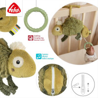 Fehn Mini-Spieluhr Chamäleon Crazy | Schuberts Wiegenlied | 22cm groß