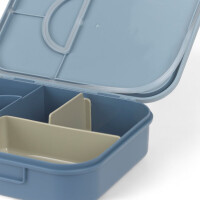 Lässig Brotdose Kinder - Bento Lunchbox | clevere Innenaufteilung Pattern Party Blau