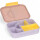 Lässig Brotdose Kinder - Bento Lunchbox | clevere Innenaufteilung Pattern Party Rosa