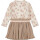Dirkje Mädchenkleid Langarm Flower Dress in Beige-Rose
