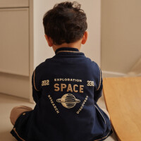 Dirkje Baseballjacke Jungen Navy mit Space-Print – Boys Space