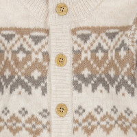 Dirkje Strick Cardigan beige-braun-meliert Pebble