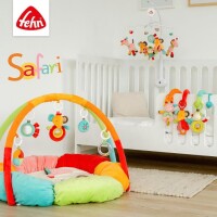 Fehn Spielhandschuh Safari – Fingerpuppen-Handschuh mit Affe & Elefant