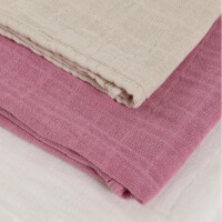 Pippi Mulltücher Musselin 65x65 cm 3er Pack Bio-Baumwolle