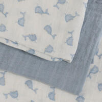 Pippi Mulltücher Musselin 65x65 cm 3er Pack Bio-Baumwolle mit Motiven