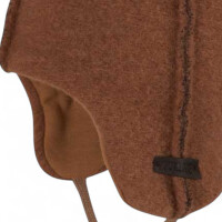 Pure Pure Wollwalk Bindemütze Bio-Wolle mit Jerseyfutter