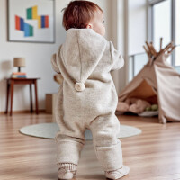 Maximo Wollfleece Overall Jerseyfutter Reißverschluss & Pompon | GOTS