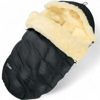 Fellhof Lammfell-Fußsack WINTERBERG – 100 % Merino-Lammfell, wind- & wasserabweisend