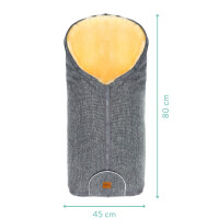 Fillikid Winterfußsack Pamir Echtfell - passend für Babywanne