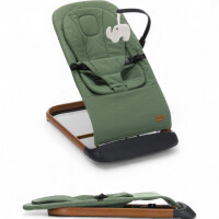 Fillikid Babywippe Star – komfortable Babywippe mit Spielebogen und Holzoptik