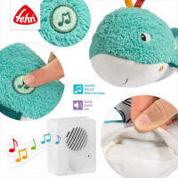 Fehn Einschlafhilfe Wal – Kuscheltier 25 cm mit Soundmodul & Cry-Sensor (0+ Monate)
