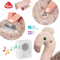 Fehn Einschlafhilfe Flamingo – Kuscheltier 31 cm mit Soundmodul & Cry-Sensor (0+ Monate)