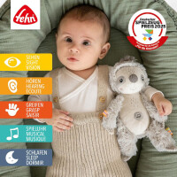 Fehn Einschlafhilfe Faultier – Kuscheltier 27 cm mit Soundmodul & Cry-Sensor (0+ Monate)