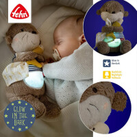Fehn Nachtlicht Otter Theo – Kuscheltier mit Schlummerlicht & Glow-in-the-dark (0+ Monate)