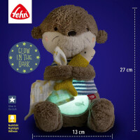 Fehn Nachtlicht Otter Theo – Kuscheltier mit Schlummerlicht & Glow-in-the-dark (0+ Monate)