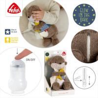 Fehn Nachtlicht Otter Theo – Kuscheltier mit Schlummerlicht & Glow-in-the-dark (0+ Monate)