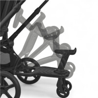 Bugaboo Mitfahrbrett schwarz | abnehmbarem Sitz  | kompatibel Bugaboo Fox, Donkey, Butterfly, Dragonfly, Bee 6 u. v. m.