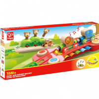 Hape Kleines Tier-Eisenbahnset – Dschungelzug mit Xylophon-Schiene & Affen-Spiel (19-tlg, ab 18 Monaten)