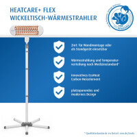 reer HeatCare+ Flex Wickeltisch-Wärmestrahler 2in1 Stand- und Wandgerät