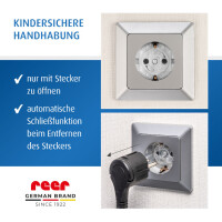 reer Steckdosenschutz klebbar transparent – Kindersicherung für Steckdosen 10er/20er Set