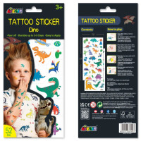 AVENIR Tattoo Sticker-Set – temporäre Kindertattoos mit Metallic-Highlights (2 Bögen)