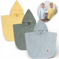 LÄSSIG Frottee Poncho Kinder 80-98 –...