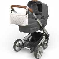 LÄSSIG Kinderwagen Organizer Enoa Blätter – Kinderwagentasche mit Reißverschluss