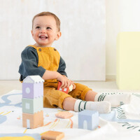 LÄSSIG Spieltuch Playtime Cloth Happy Fruits 100x100 – Bio Baumwolle GOTS