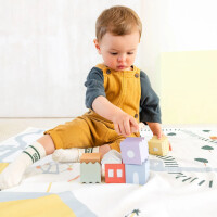 LÄSSIG Spieltuch Playtime Cloth Happy Fruits 100x100 – Bio Baumwolle GOTS