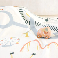 LÄSSIG Spieltuch Playtime Cloth Happy Fruits 100x100 – Bio Baumwolle GOTS