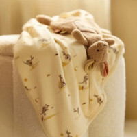 Jollein Schnullertuch Kangaroots – Speendoekje Känguru mit Schlaufe (26 cm) aus Polyester