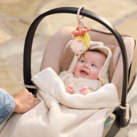 Jollein Kinderwagenanhänger Pretty Picnic – Biene mit Knisterpapier & Glöckchen (0+)