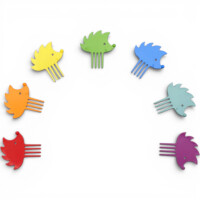 Pieksi 7er Set Rainbow Snack Piekser bunt | wiederverwendbar Igel🦔