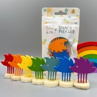Pieksi 7er Set Rainbow Snack Piekser bunt | wiederverwendbar Igel🦔