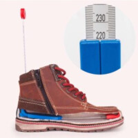 plus12 Messgerät Kinderschuhe Passformkontrolle Fußlänge und Innenlänge in mm