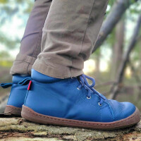 POLOLO Barfuß Halbschuh Schnürer Kinder, chromfreiem Leder