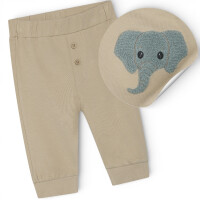 Minymo Baby Sweatpants Hose mit Elefantenapplikation