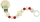 Edelstein-Schnullerkette mit Silikonring Roter Jaspis