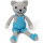 Sindibaba Gehäkeltes Kuscheltier Katze felix blau