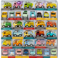 Carletto Mini Pull-Back Flitzer im Acrylbaustein – Überraschungsfahrzeug 6,2×3,9×5,5 cm