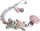 Schnullerkette 3D Maus f&uuml;r M&auml;dchen rosa grau
