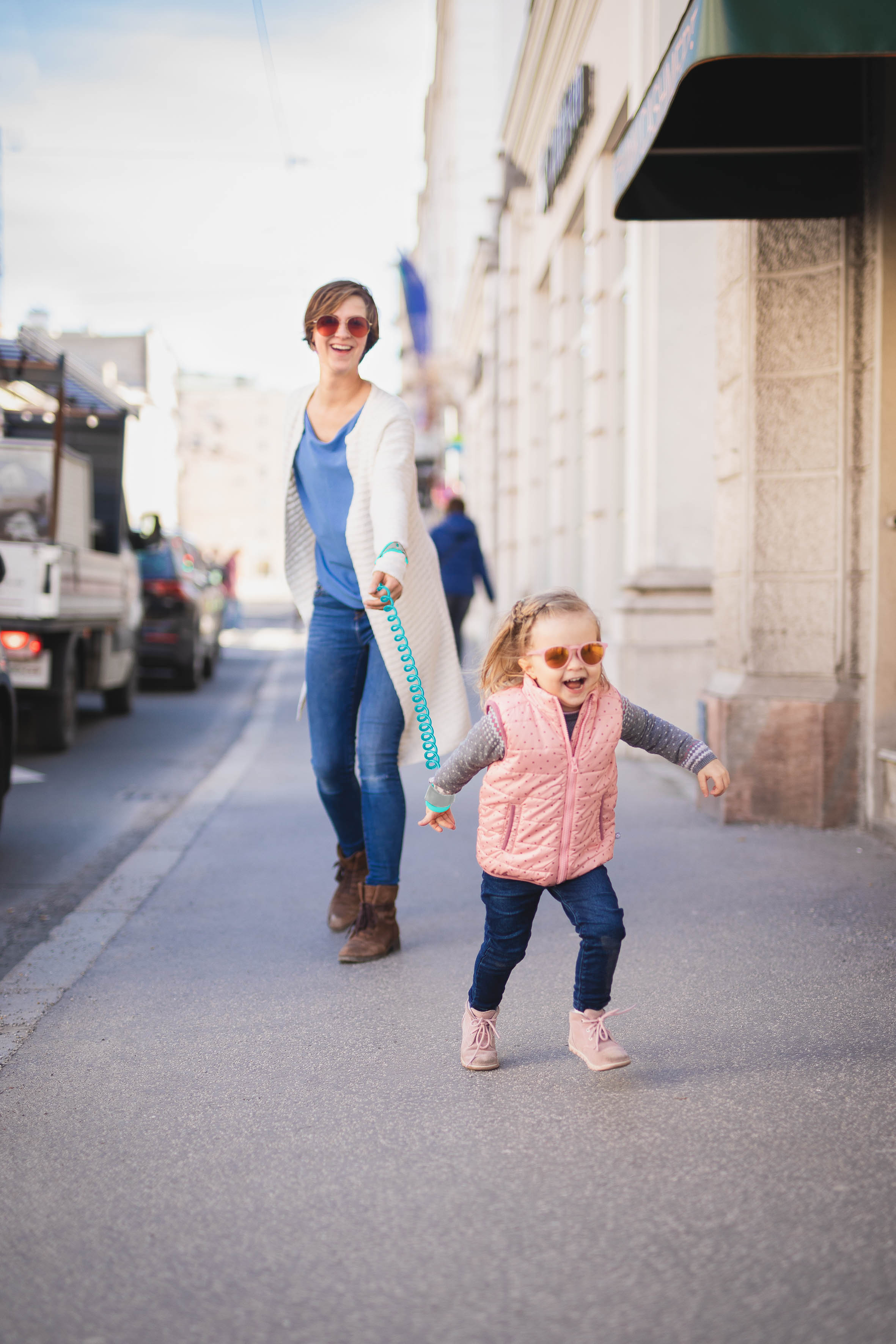 Bleib hier Band Kindersicherung Kinderwagen